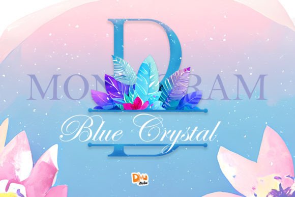 Blue Crystal Monogram: Elevating Design with Crystalline Elegance