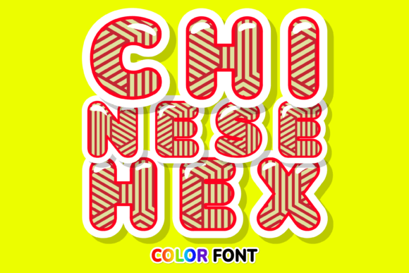 Chinese Hex: A Festive Color Font for Dynamic Design