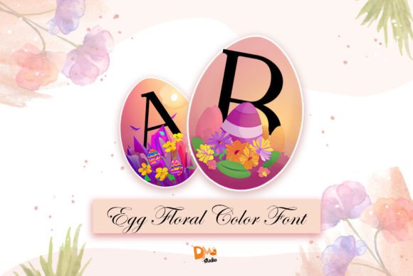 Egg Floral: Whimsical Typography for Modern Design