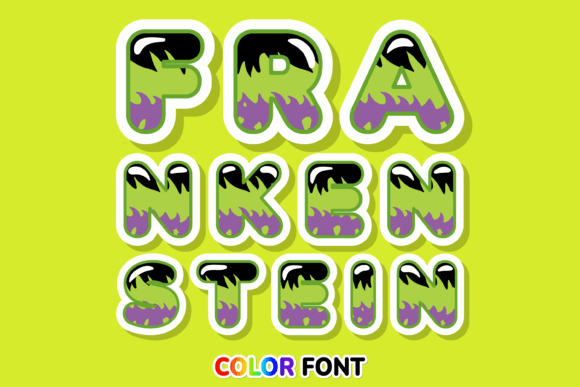 Frankenstein: A Bold Color Font for Modern Design