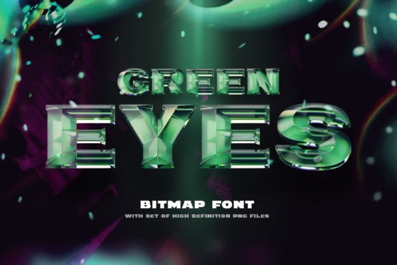 Green Eyes: A Glossy 3D Font for Impactful Design