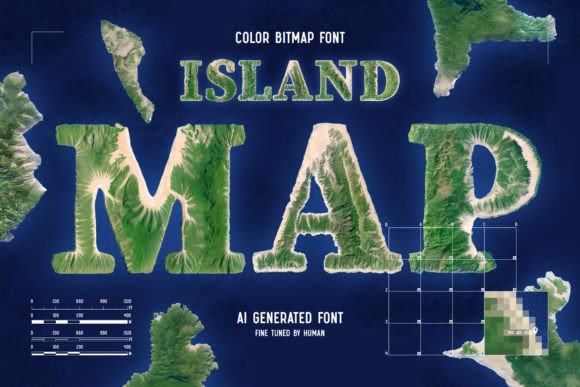 Island Map: A Modern Font for Tropical Branding