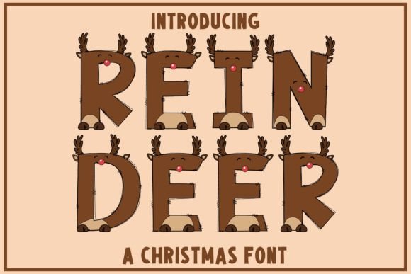 Reindeer: A Festive Color Font for Holiday Design Projects
