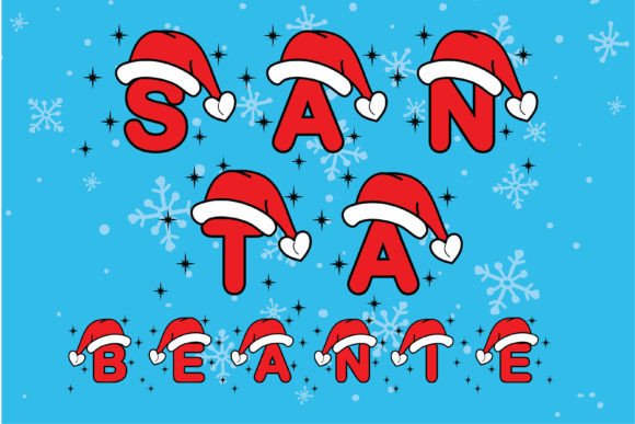 Santa Beanie Christmas: A Festive Font for Creative Design