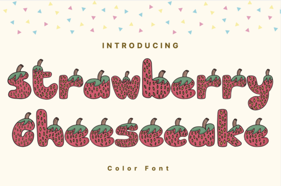 Strawberry Cheesecake: A Sweet Color Font for Standout Design