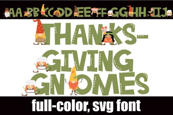 Thanksgiving Gnomes: A Festive Font for Creative Design