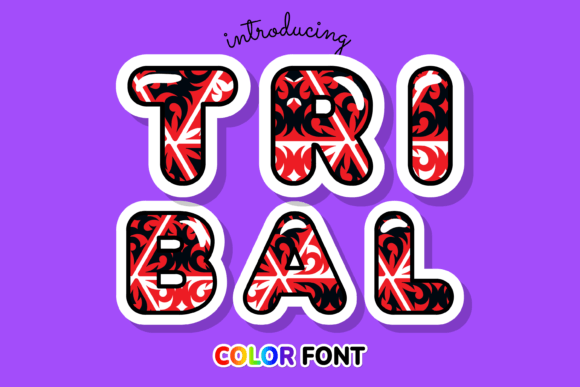 Tribal: Elevate Your Design with Ethnic Color Font Artistry