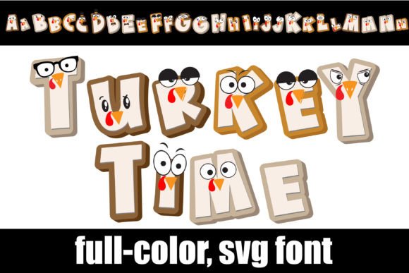 Turkey Time: A Festive Color Font for Creative Design